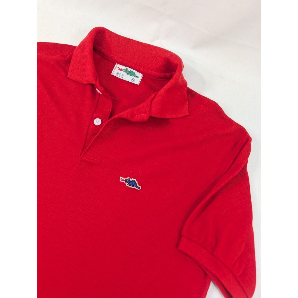 Vintage Sears Shirt Mens Med‎ Red Polo Braggin Dragon Logo Short Sleeve 70s 80s